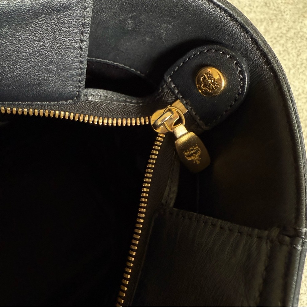MCM Black and Gold Structured Tote Large - Picture 12 of 14